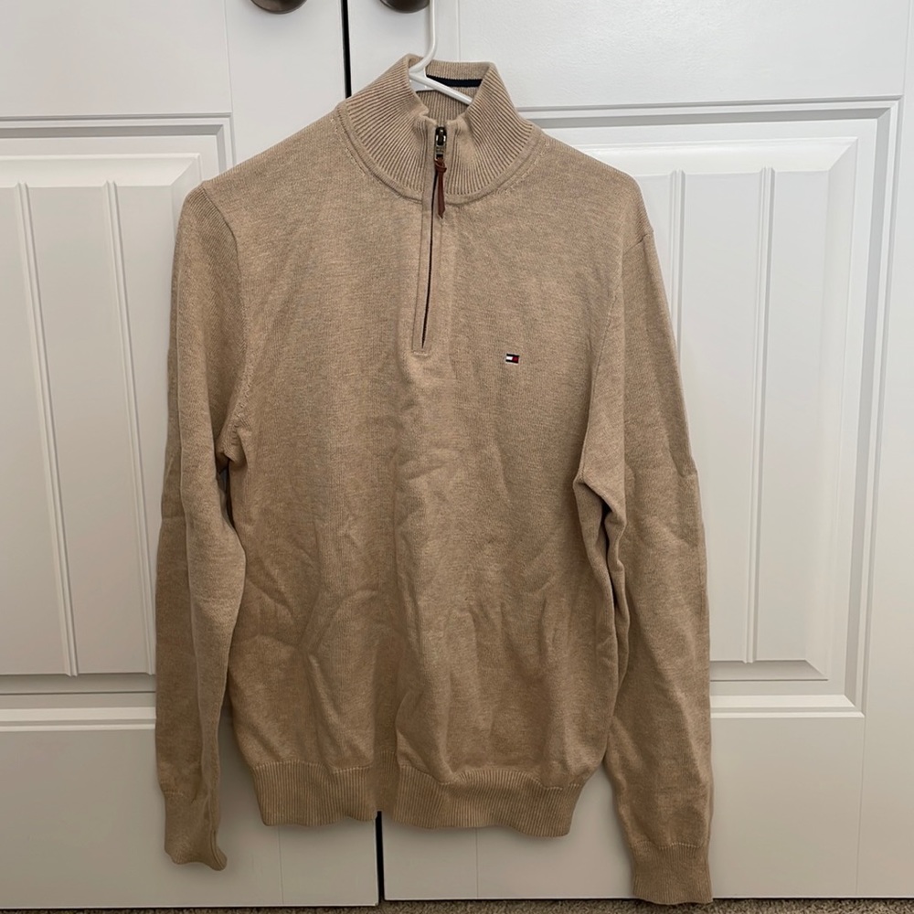 Tommy Hilfiger medium cream quarter zip